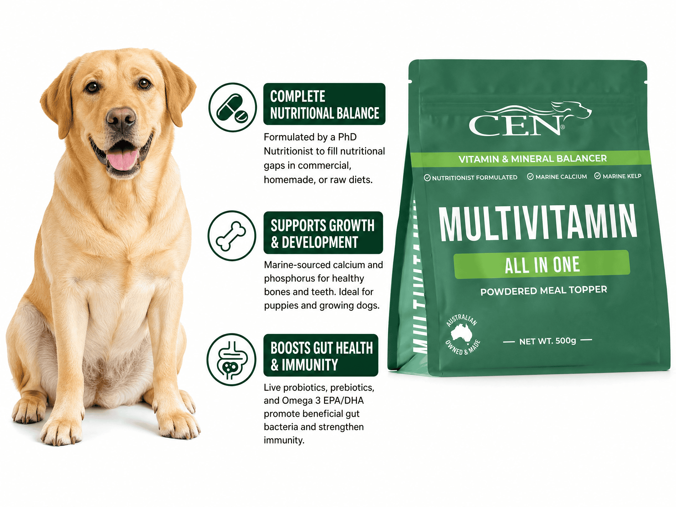 CEN Dog Multivitamin Powder Supplement