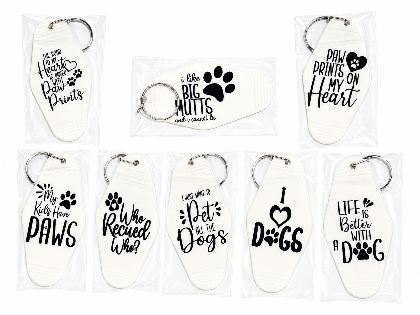 Retro Dog Themed Keyring